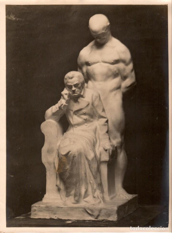Fotograf&iacute;a antigua: FOTOGRAF&Iacute;A DE UNA ESCULTURA + NEGATIVO - A&Ntilde;OS 1920