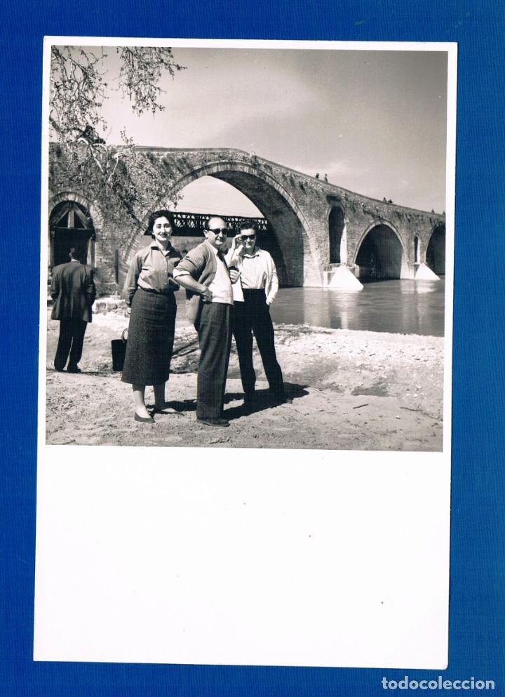 Fotograf&iacute;a antigua: puente de arta (grecia) y puente de ferrocarril. a&ntilde;o 1955