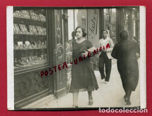 Antique Photography: FOTOGRAFIA ANTIGUA , FOTO MINUTERO , SE&Ntilde;ORITA CAMINANDO , ORIGINAL , MN71