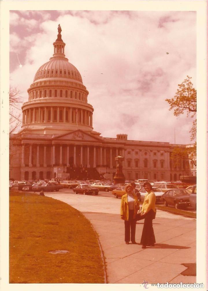 Fotograf&iacute;a antigua: :::: C47 - FOTOGRAFIA - SE&Ntilde;ORA Y SE&Ntilde;ORITA JUNTO AL CAPITOLIO
