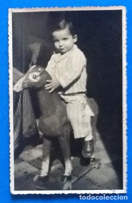 Fotograf&iacute;a antigua: FOTO ESTUDIO NI&Ntilde;O CON CABALLITO. . ENVIO INCLUIDO EN EL PRECIO.