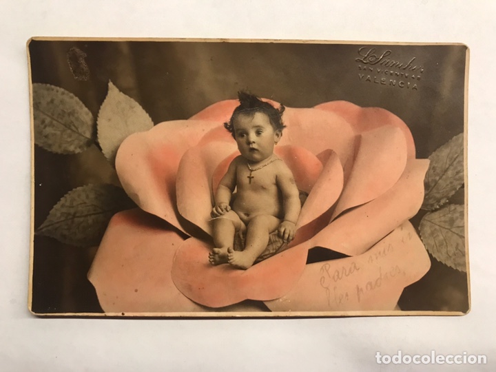 Photographie ancienne: NI&Ntilde;OS. Fotograf&iacute;a antigua. Autor : L. Sanchez LA M&Aacute;S TIERNA ROSA (h.1930?)