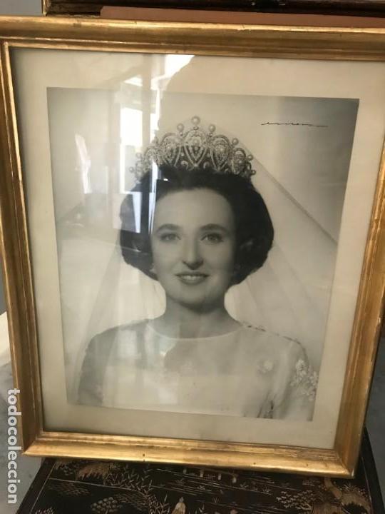 Fotograf&iacute;a antigua: foto original infanta pilar de borbon vestida de novia