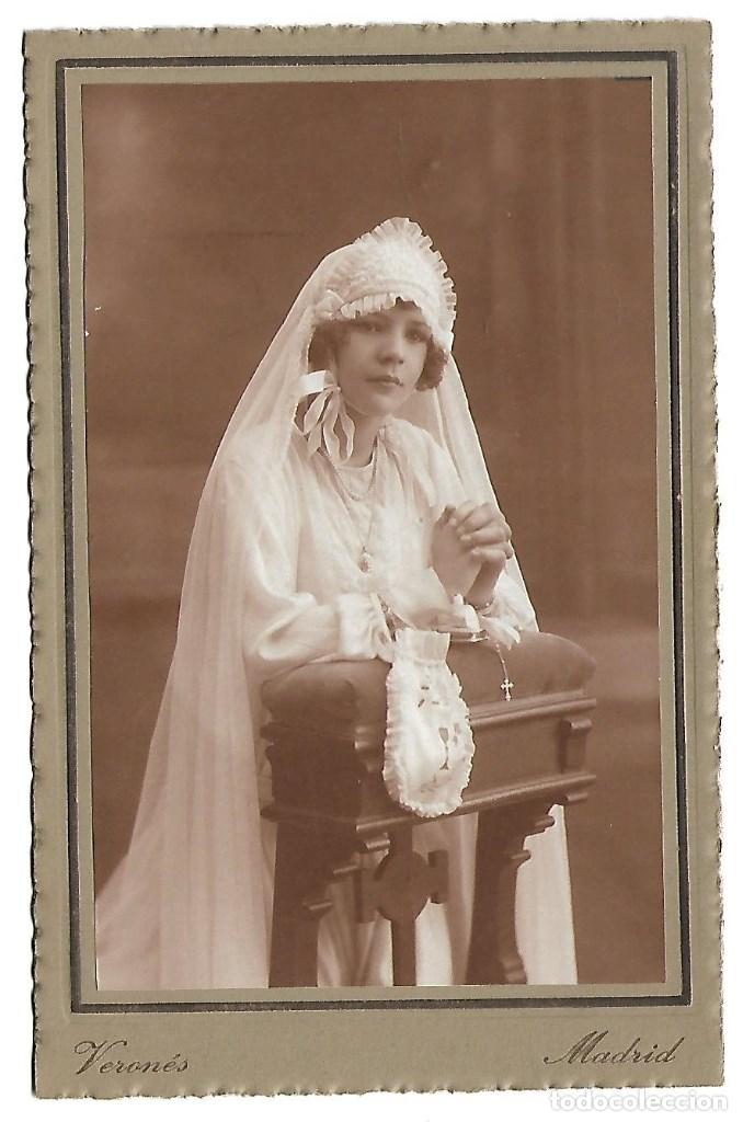 Fotografia antica: 2150-EXTRAORDINARIA FOTOGRAFIA ANTIGUA- NI&Ntilde;A DE COMUNION -FOTO - - - - - -
