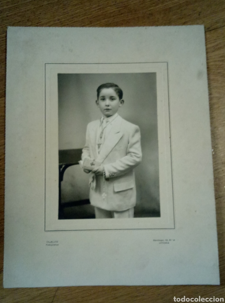 Fotograf&iacute;a antigua: Ni&ntilde;o Comuni&oacute;n Olalde Vitoria - Foto 1