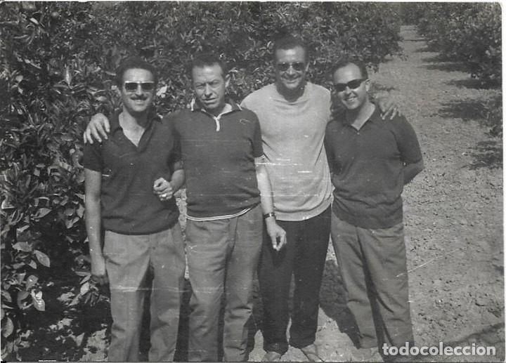 Fotografia antiga: == CU550 - FOTOGRAFIA - CUATRO AMIGOS EN UN CAMPO DE NARANJOS