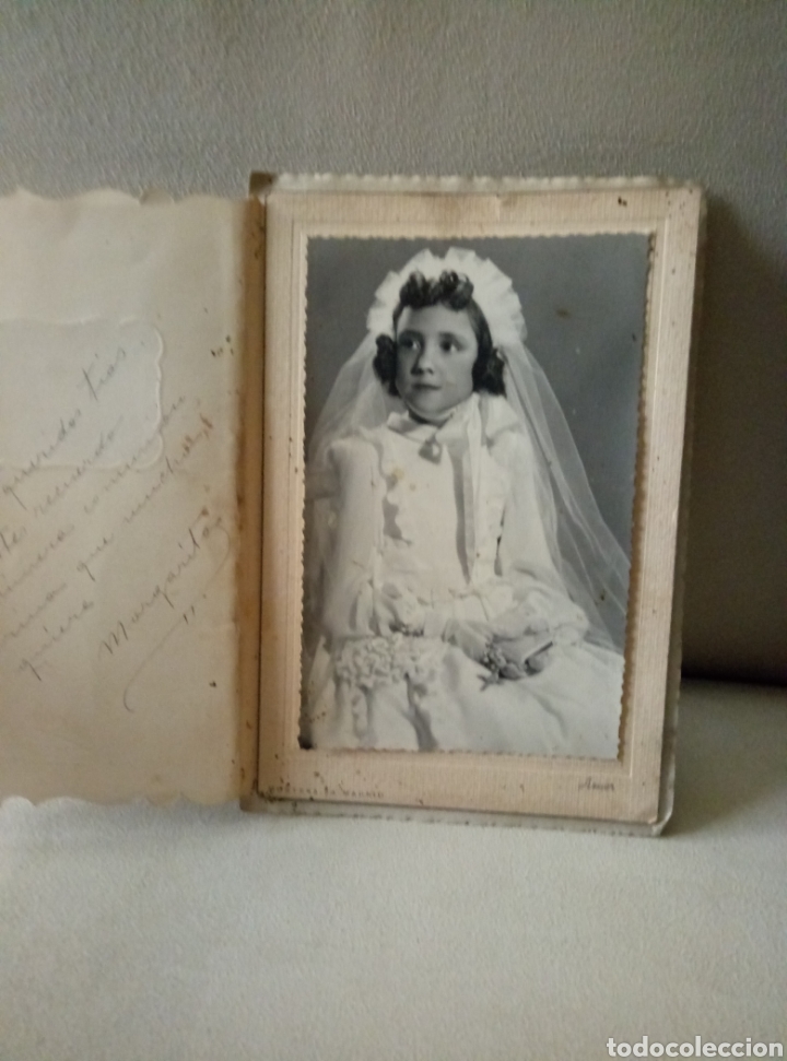 Fotograf&iacute;a antigua: Ni&ntilde;a comuni&oacute;n Amer Barcelona - Foto 1