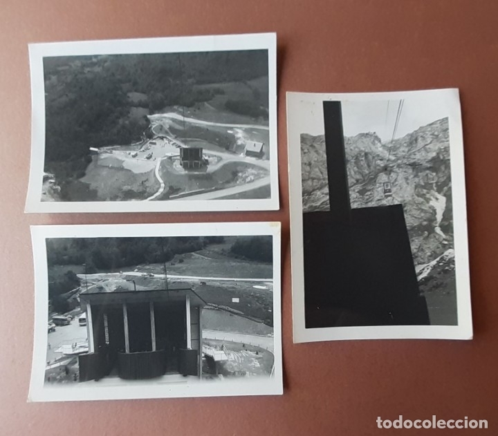 Fotografia antiga: LOTE 3 FOTOGRAF&Iacute;AS TELEF&Eacute;RICO DE FUENTE D&Eacute;. PICOS DE EUROPA. CANTABRIA. A&Ntilde;OS 60.