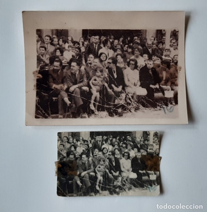 Alte Fotografie: ANTIGUA COPIA Y RECORTE DE FOTOGRAF&Iacute;A DE PRENSA. GRUPO EN LA CALLE. ASTURIAS. A&Ntilde;OS 50 &oacute; 60.