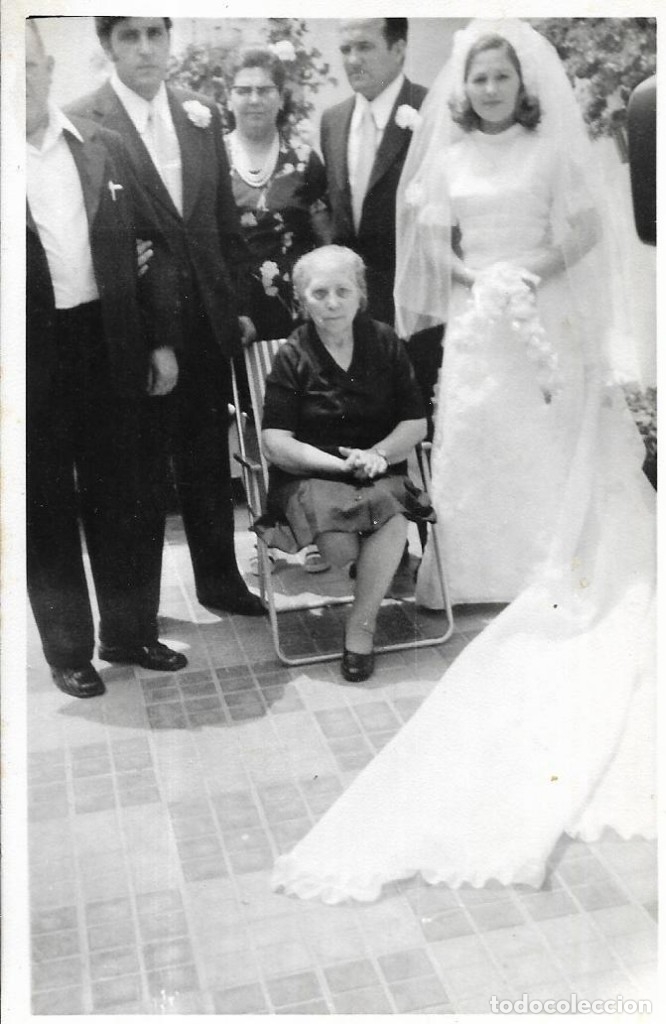 Fotograf&iacute;a antigua: :::: FA214 - FOTOGRAF&Iacute;A - PAREJA DE NOVIOS CON SUS FAMILIARES