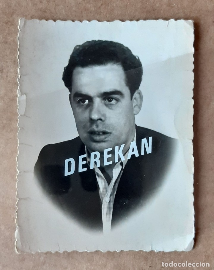 Alte Fotografie: ANTIGUA FOTOGRAF&Iacute;A RETRATO HOMBRE JOVEN. ASTURIAS. A&Ntilde;OS 60. TROQUELADA.