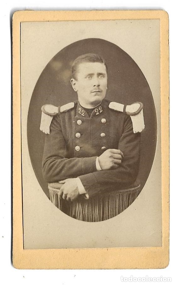 Fotografia antica: R201-FOTOGRAFIA TARJETA CARTA DE VISITA, MILITAR FRANCES FOTO - AMERICAINE -NEUILLY