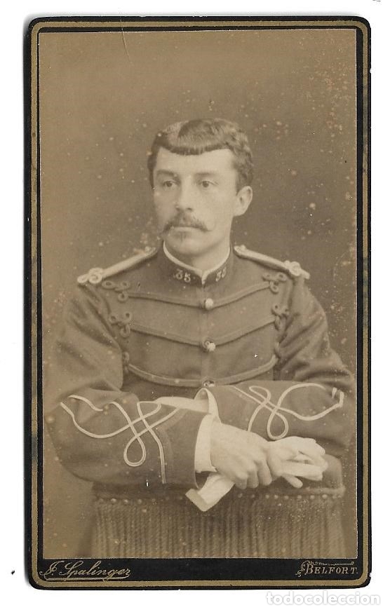 Fotograf&iacute;a antigua: R201-FOTOGRAFIA TARJETA CARTA DE VISITA, MILITAR FRANCES -FOTO - J. SPALINGE - BELFORT