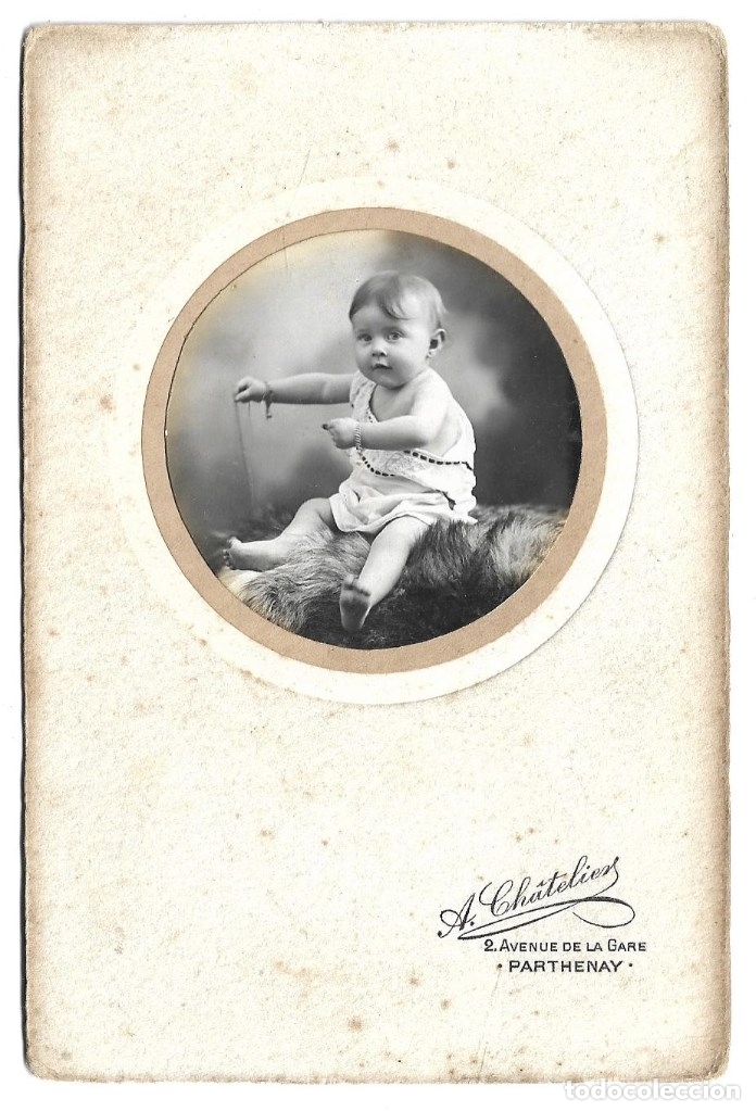 Fotografia antiga: E230-EXTRAORDINARIA FOTOGRAFIA ANTIGUA DE - UNA NI&Ntilde;A - FOTO-  CHATELIERS - PARTHENAY