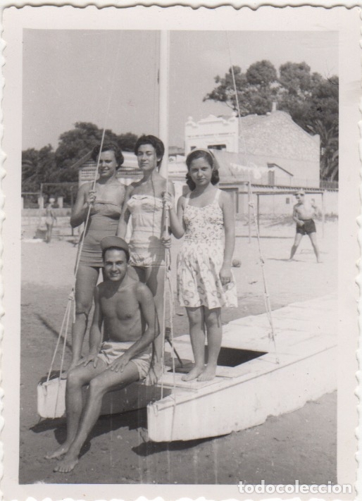 Fotografia antica: fotografia - foto amigos mujeres ba&ntilde;ador erotica velero - belero a&ntilde;o 1954
