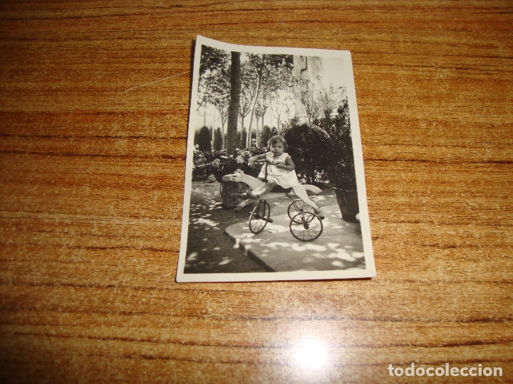 Fotograf&iacute;a antigua: (ALB-TC-91) FOTOGRAFIA NI&Ntilde;O CON CABALLO TRICICLO MUY INTERESANTE