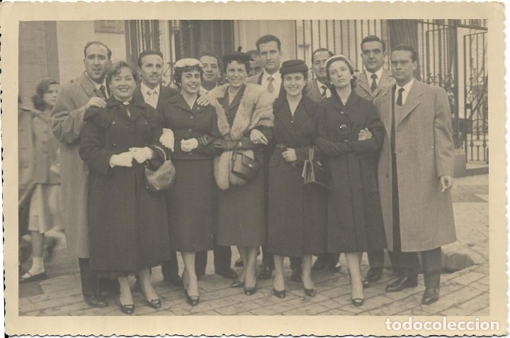 Fotograf&iacute;a antigua: :::: FF226 - FOTOGRAFIA - GRUPO DE ELEGANTES AMIGOS - 17 X 11 CM.