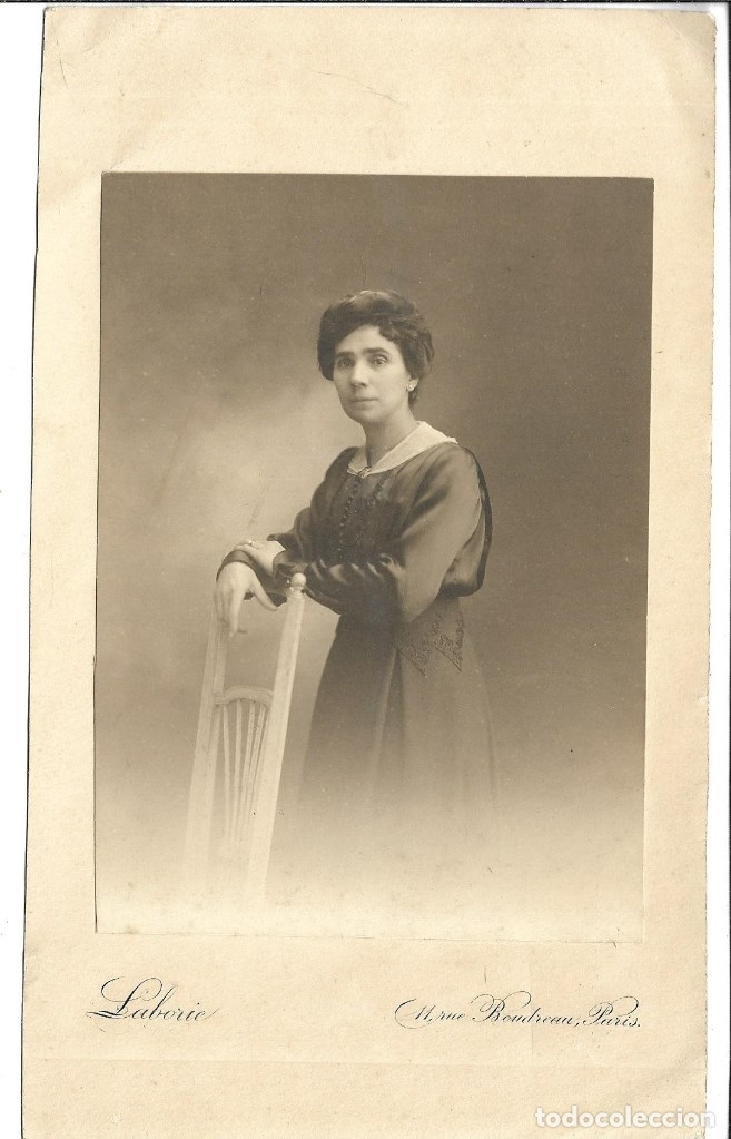 Photographie ancienne: R145 -EXTRAORDINARIA FOTOGRAFIA ANTIGUA- UNA  DAMA - FOTO - LABORIE - PARIS
