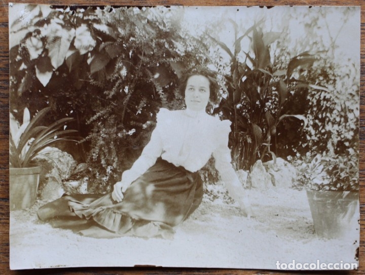 Antique Photography: ANTIGUA FOTO DE DAMA - FINALES S XIX PRINCIPIOS SXX- 8 X 6 CM -MARIA VALLESI&Aacute;