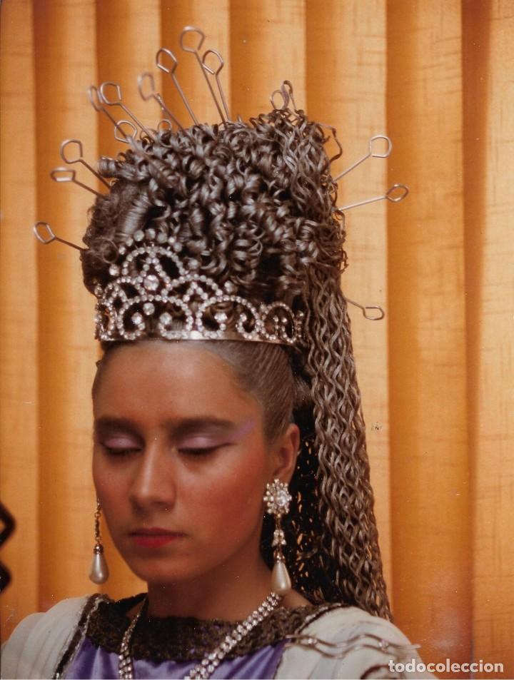 Fotograf&iacute;a antigua: ::: S216 - FOTOGRAFIA - SEMANA SANTA MARINERA DE EL CABA&Ntilde;AL A&Ntilde;OS 90 - PRECIOSO PEINADO - 20 X 15 CM.