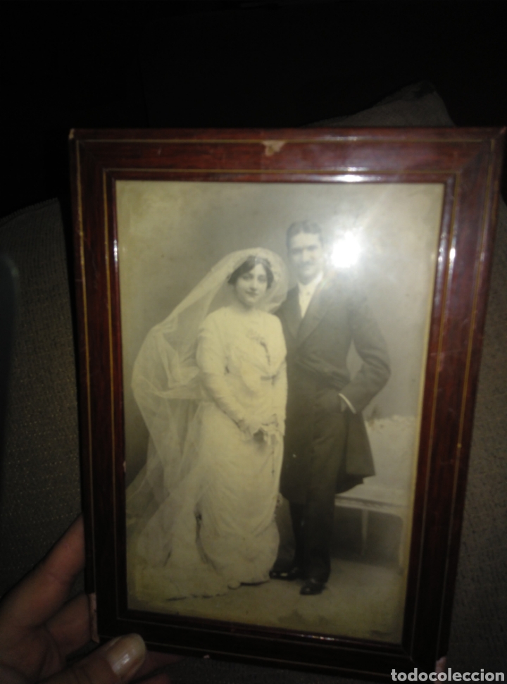 Fotograf&iacute;a antigua: Foto y marco de Boda antigua