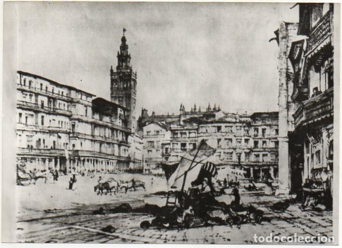 Fotografia antica: FOTOGRAFIA ANTIGUA DE SEVILLA. REPRODUCCION. PLAZA SAN FRANCISCO   FOTSEV-955,4
