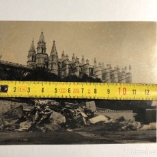 Fotografía antigua: FOTOGRAFÍA SOBRE PAPEL VEGETAL. VISTA DE LA CATEDRAL. PALMA DE MALLORCA. Lote 189218886