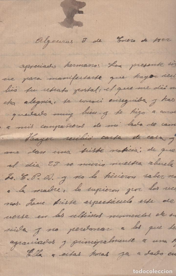 Alte Fotografie: carta personal de algeciras 1922