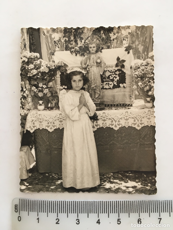 Fotograf&iacute;a antigua: FOTO. NI&Ntilde;A VESTIDA DE ANGELITO EN LA FIESTA DEL NI&Ntilde;O JES&Uacute;S. FOT&Oacute;GRAFO?.
