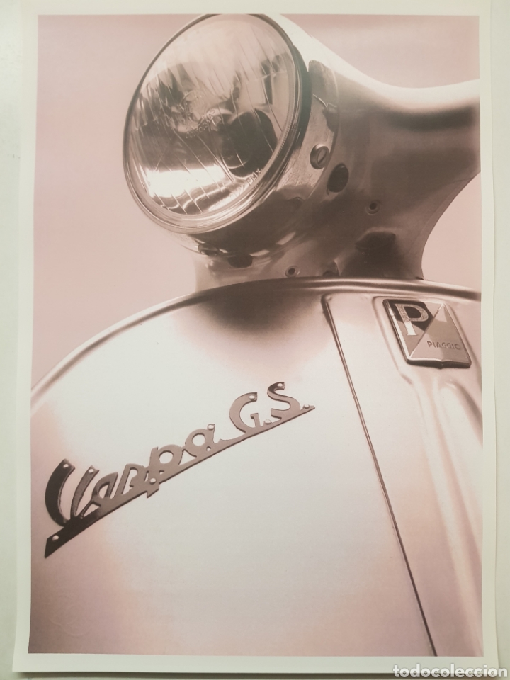 Fotograf&iacute;a antigua: VESPA : GS PIAGGIO. FOTO LAMINA CARTEL LITOGRAFICO PUBLICITARIO. REPROGRAFIA