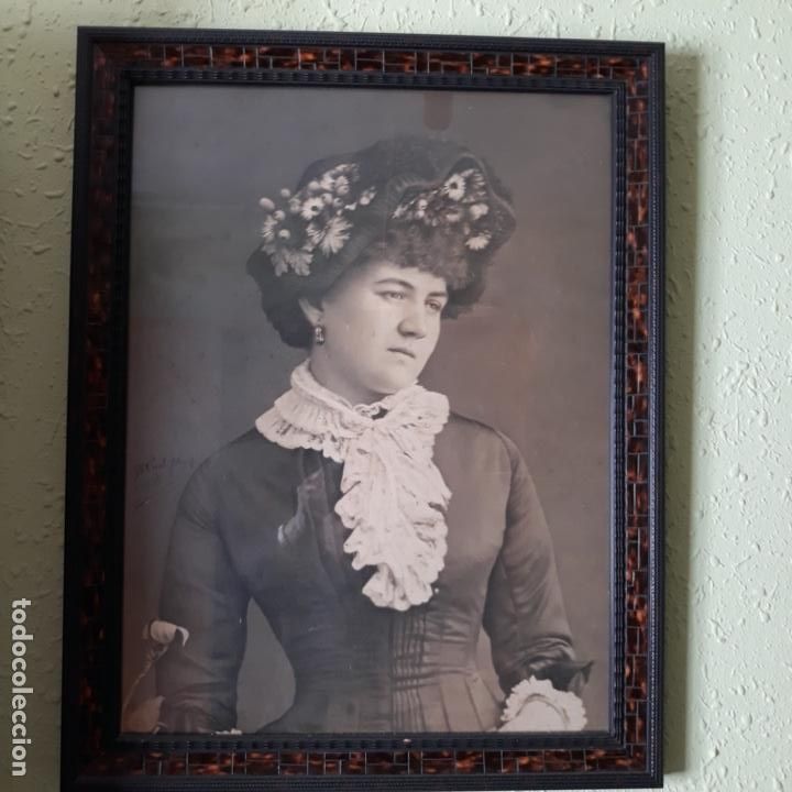 Fotograf&iacute;a antigua: Preciosa foto de se&ntilde;ora del siglo XIX