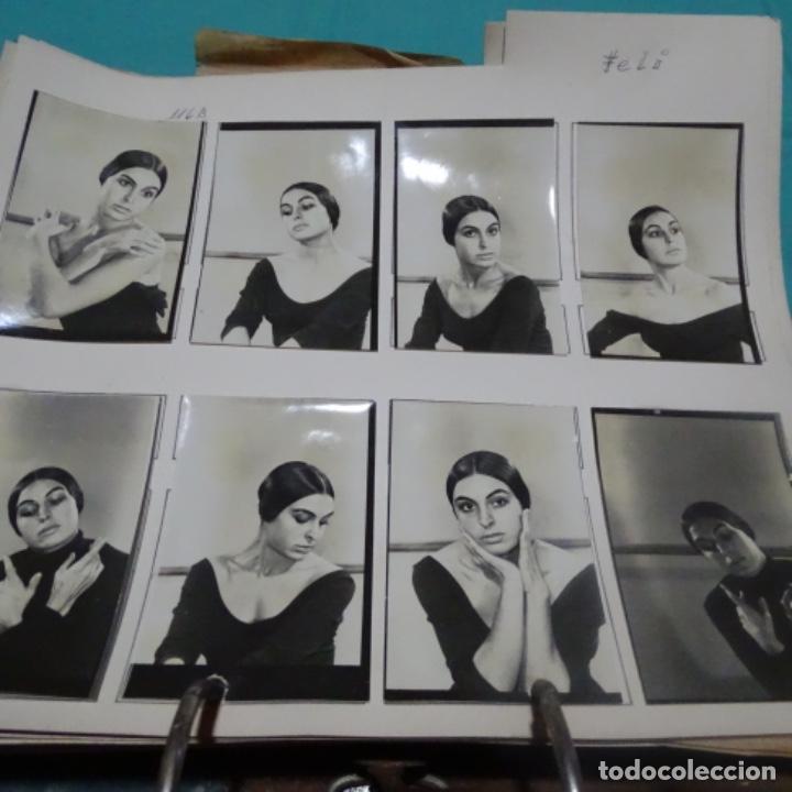 Photographie ancienne: 8 fotograf&iacute;as a&ntilde;os 50 de la actriz Feli (Maria F&eacute;lix ?).