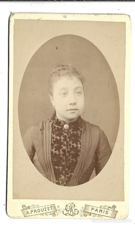 Fotografia antiga: EXTRAORDINARIA FOTOGRAFIA ANTIGUA- UNA DAMA -FOTO-  A. PROUZET - PARIS