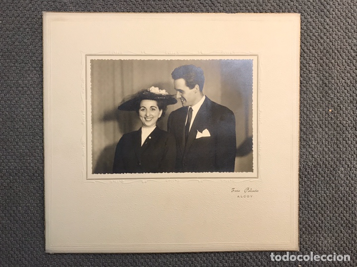 Alte Fotografie: ALCOY. Fotograf&iacute;a Original.., Retrato reci&eacute;n casados..., FOTO: PALACIO (h.1960?)