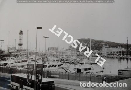 Fotografia antica: ANTIGUA FOTOGRAFIA DEL PUERTO DE BARCELONA  ALFONDO COLON  DE MEDIDAS 9 X 13 CM.