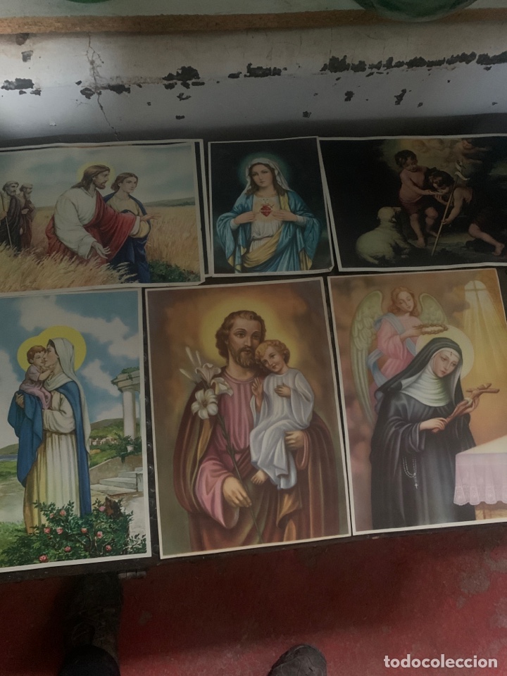 Fotograf&iacute;a antigua: L&aacute;minas de papel religioso - Foto 1
