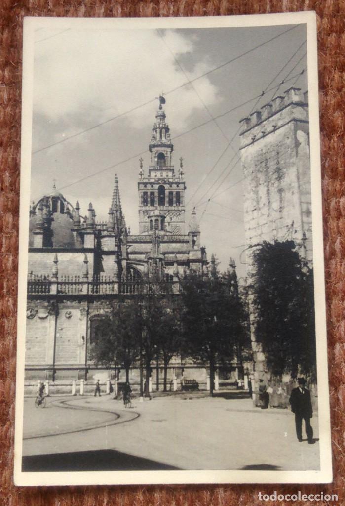 Fotograf&iacute;a antigua: SEVILLA - GIRALDA Y CATEDRAL - Foto 1