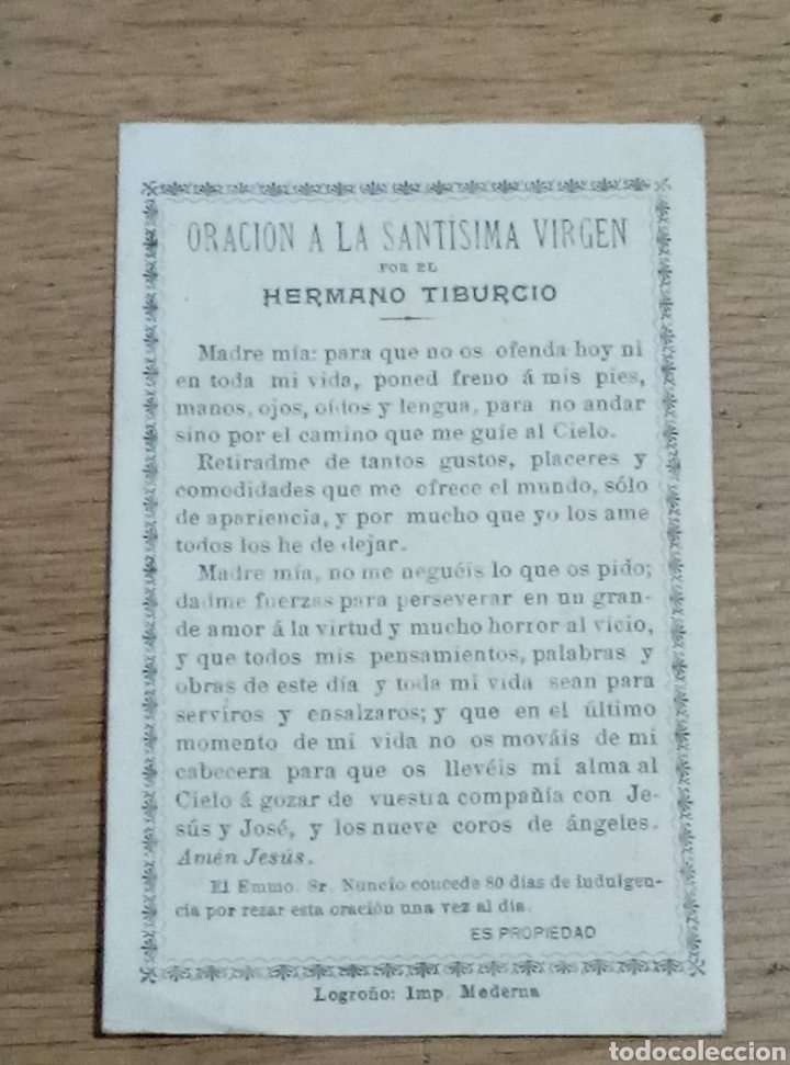 Fotograf&iacute;a antigua: Nuestra se&ntilde;ora de valvanera - Foto 2