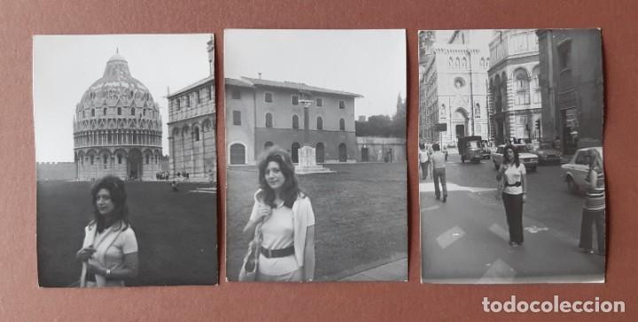 Fotografia antica: LOTE 3 FOTOGRAF&Iacute;AS MUJER J&Oacute;VEN EN PISA Y FLORENCIA. A&Ntilde;OS 70.