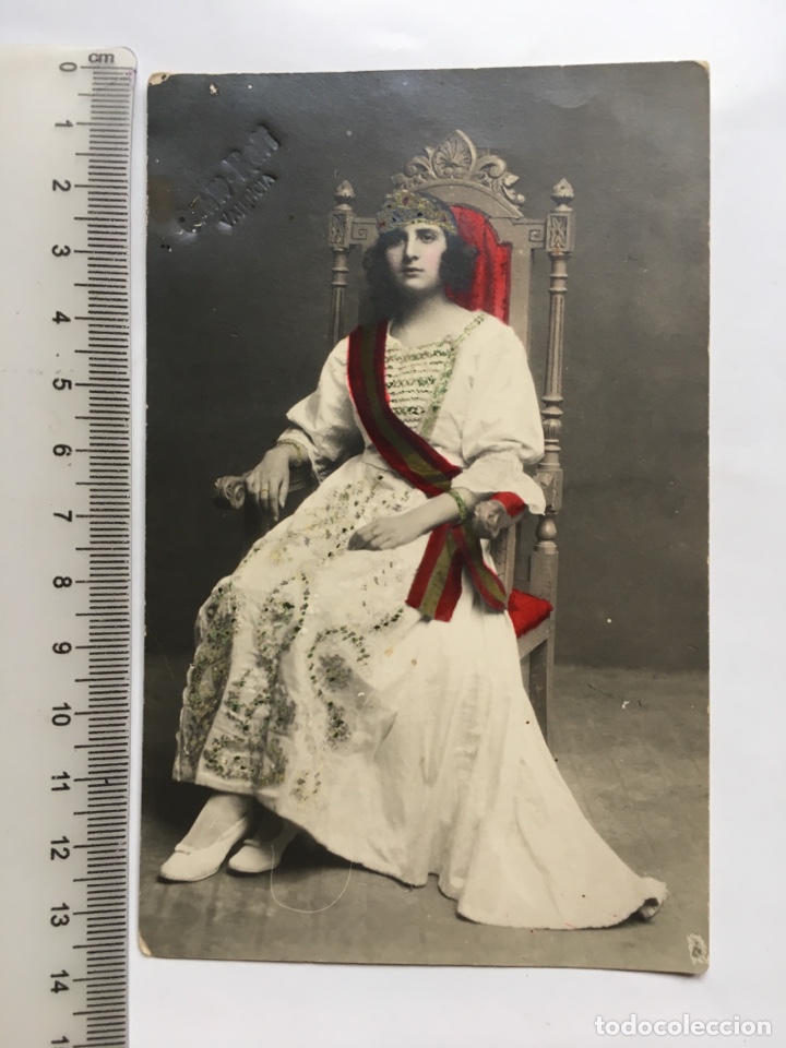 Fotografia antiga: FOTO. EXALTACI&Oacute;N REINA DE FIESTAS. - - - RAFF, FOTOGRAFO. VAL&Egrave;NCIA. H. 1915?.
