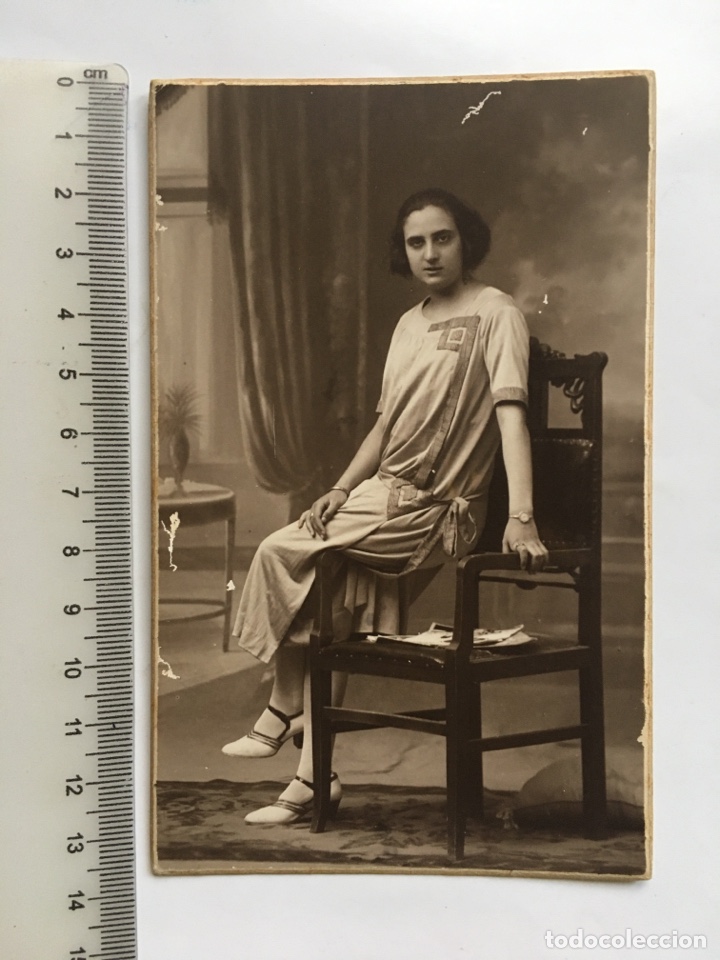 Fotografia antica: FOTO. RETRATO DE JOVEN ELEGANTE EN EL ESTUDIO. A. MU&Ntilde;OZ, FOT&Oacute;GRAFO. VAL&Egrave;NCIA. H. 1915?.