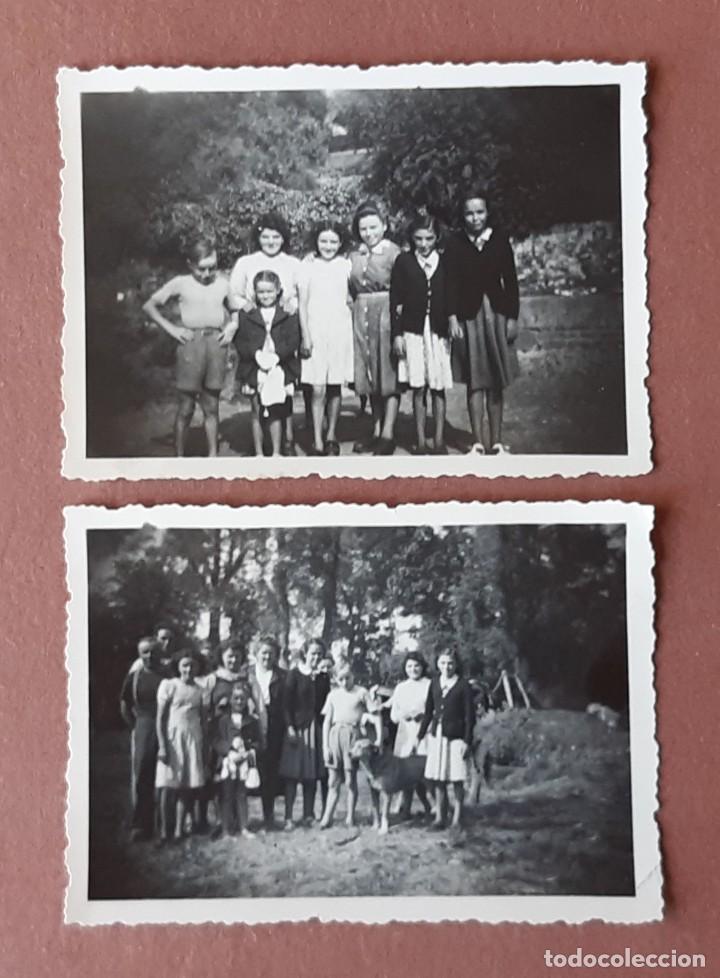 Fotografia antiga: LOTE 2 ANTIGUAS FOTOGRAF&Iacute;AS GRUPO. NI&Ntilde;OS. FRANCIA. A&Ntilde;OS 40. TROQUELADAS.