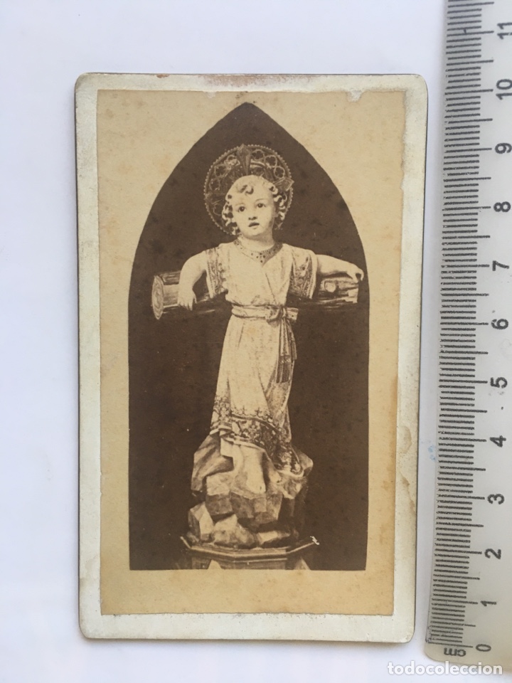 Fotograf&iacute;a antigua: FOTO ALBUMINA. NI&Ntilde;O JES&Uacute;S DE PASI&Oacute;N. FOT&Oacute;GRAFO?. H. 1890?.