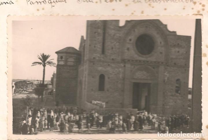 Fotograf&iacute;a antigua: FOTO original CORPUS CHRISTIE GRAO CASTELLON 1947 IGLESIA SAN PEDRO en construcci&oacute;n ejemplar &uacute;nico