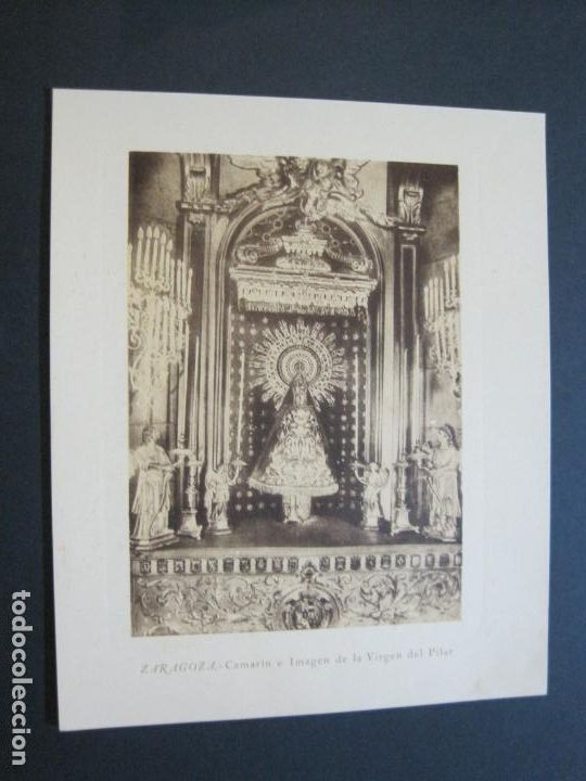 Fotograf&iacute;a antigua: ZARAGOZA-CAMARIN E IMAGEN DE LA VIRGEN DEL PILAR-FOTOGRAFIA ANTIGUA-VER FOTOS-(V-21.801)