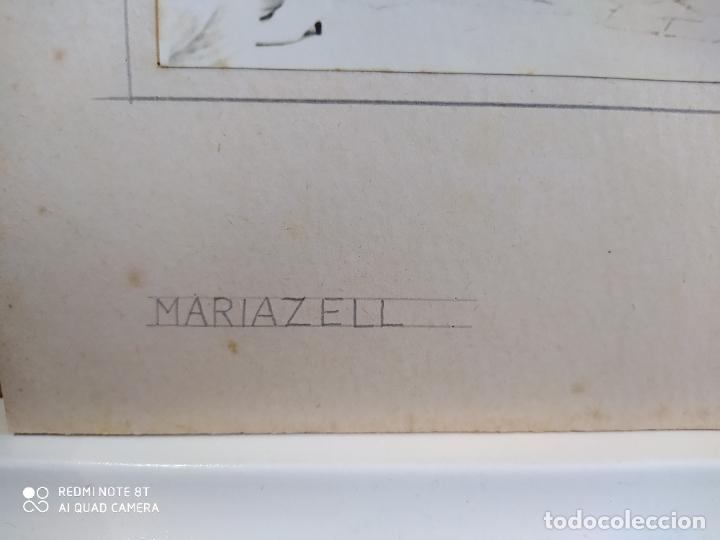 Fotografía antigua: Mariazell, Austria, Puesto de velas. Preciosa Fotografía Antigua, años 50, Firmada, 35x30 cm - Foto 2 - 215140343