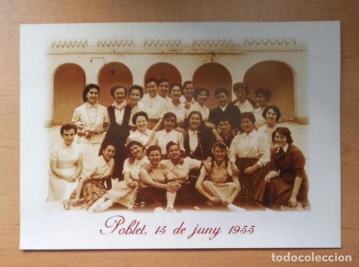 Fotograf&iacute;a antigua: FTP 49 Antigua y gran fotograf&iacute;a de estudio art&iacute;stica grupo j&oacute;venes en Poblet 1955 - 30cm x 20cm