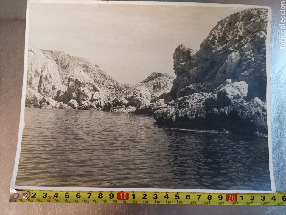 Photographie ancienne: Fotograf&iacute;a de gran tama&ntilde;o de Alg&uacute;n rinc&oacute;n de la Costa Brava 1940s 1960s