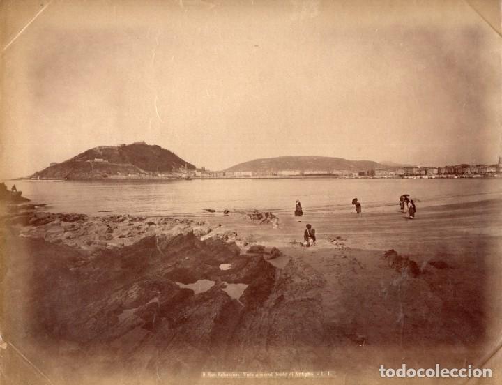 Fotograf&iacute;a antigua: san sebastian. vista general desde el antiguo. l. l&eacute;vy