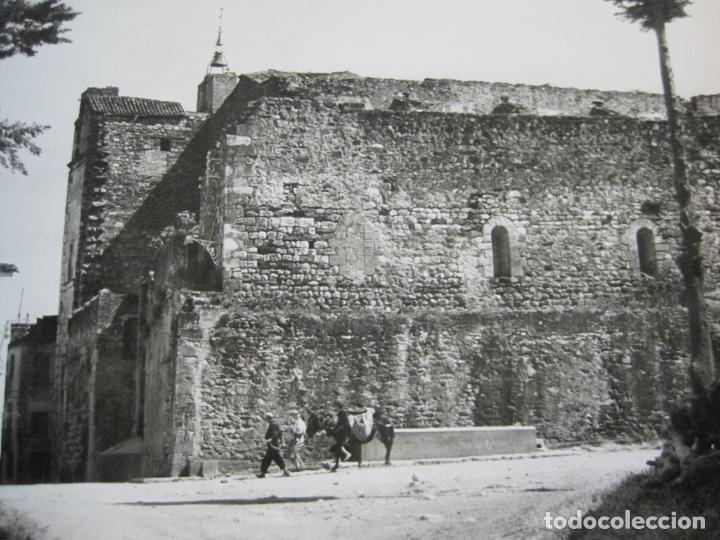 Fotograf&iacute;a antigua: SELVA DEL CAMP-MURALLAS E IGLESIA-FOTO CUYAS-FOTOGRAFIA ANTIGUA-VER FOTOS-(V-22.313)